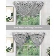 thumbnail image 5 of Waterfall Valances for Windows, Black White Grey Geometric Kitchen Sheer Valance Curtains, Modern Abstract Art Rod Pocket Elegant Swag Valances for Living Room Bedroom, 47.2"x38.5", 1 Panel, 5 of 8