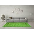 thumbnail image 3 of Ahgly Company Indoor Rectangle Abstract Green Modern Area Rugs, 7' x 9', 3 of 4