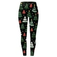 thumbnail image 4 of Fiaer black leggings woemn christmas tree plus size yoga pants slim fit trendy soft high waisted workout trousers Black L, 4 of 5
