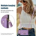 thumbnail image 2 of Mantto Crossbody Wallet Women Case for iPhone XR,Credit Card Pocket Diamond Design Phone Case with Strap,PU Leather Purse with Lanyard Bling Flip Cover For iPhone XR, Purple, 2 of 10