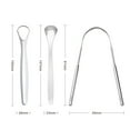 thumbnail image 4 of 3PCS/Set Tongue Scraper Stainless Steel Oral Tongue Cleaner Medical Mouth Brush Reusable TongueToothbrush Fresh Breath Cleaning Maker Dental Oral Hygiene Care Tools, 4 of 8