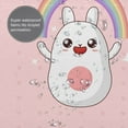 thumbnail image 5 of YFYANG Waterproof Bathroom Shower Curtain, Happy Rainbow Rabbit Shower Curtain Set with Hooks, Home Bathroom Tub Decor - 72 "x72", Plastic Hooks, 5 of 6
