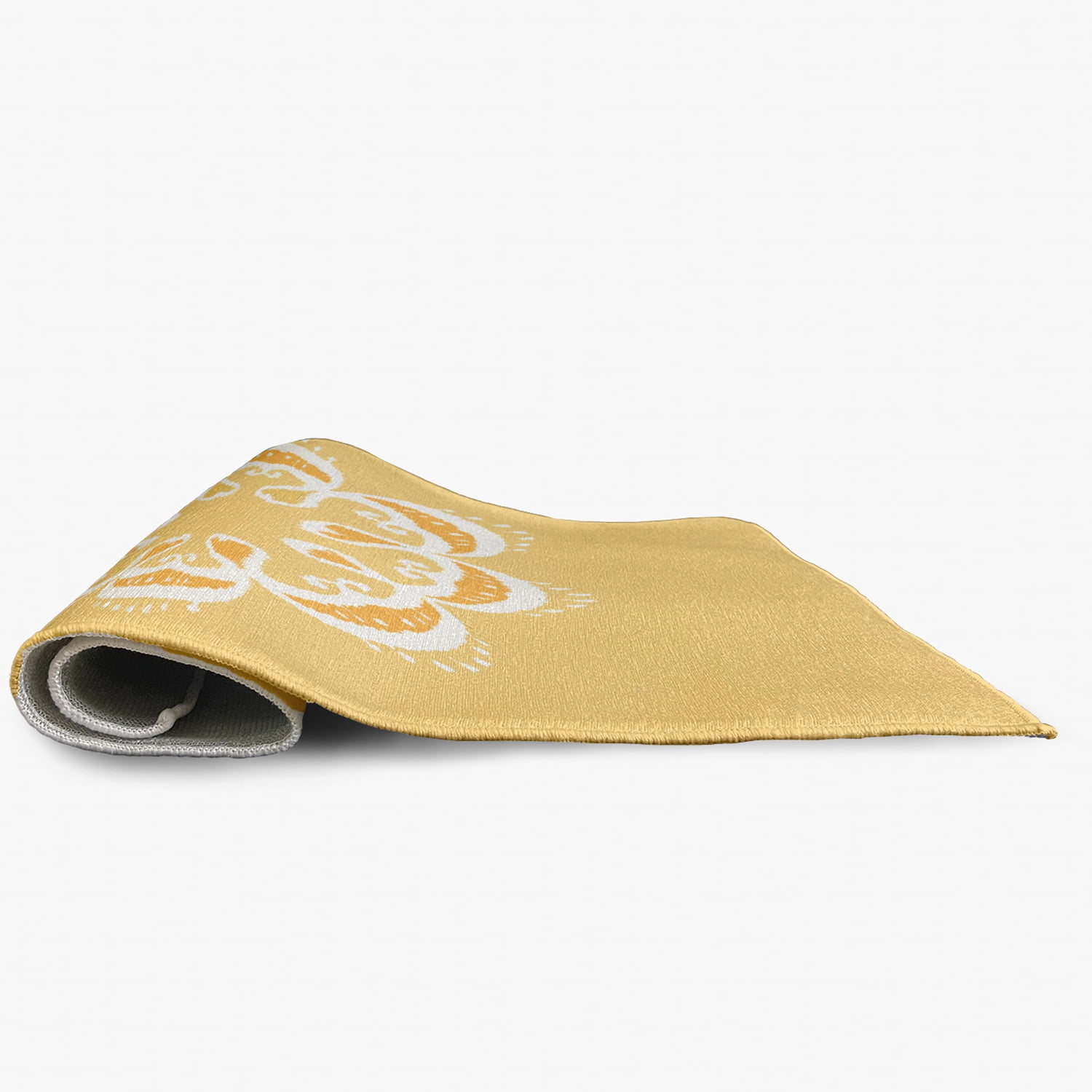 Simply Daisy 2' x 3' Sunshine Yellow Ikat Mandala Chenille Indoor/Outdoor Rug