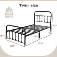 thumbnail image 4 of NNV Vintage Platform Metal Twin Bed Frame, Easy Assembly, Black, 4 of 7