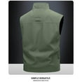 thumbnail image 4 of cocolona Mens Workwear Sleeveless Tops Outdoor Hiking Photographer Fishing Vest Fashion Casual Jacket with Pocket, 4 of 8