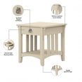 thumbnail image 3 of Bush Furniture Salinas 18" x 20" End Table, Antique White SAT118AW-03, 3 of 8