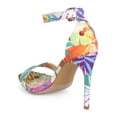 thumbnail image 3 of Liliana ED73 Women Tropical Open Toe Ankle Strap Stiletto Single Sole Sandal - Multi (Size: 6.0), 3 of 5