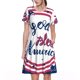 thumbnail image 1 of Balery God Bless America Patriotic Star Vestidos sueltos de manga corta para mujer, vestidos de verano 2025, vestidos casuales de corte A con vuelo., 1 of 6