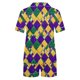 thumbnail image 4 of Puntoco Conjuntos de pijama cómodos para mujer, blusa de manga corta con estampado de carnaval a la moda para mujer, traje de pijama con pantalones cortos a la moda, 4 of 5