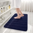 thumbnail image 2 of Softlife Absorbent Bathroom Rug Soft Microfiber Washable Bath Mat,24"x36",Navy Blue, 2 of 6