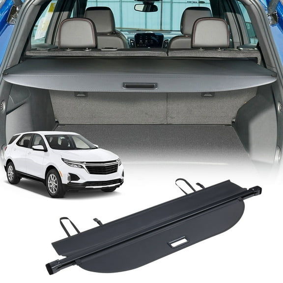Retractable Cargo Cover Compatible with Chevrolet Equinox GMC Terrain 2018-2024, Anti-Peeping Rear Trunk Cover Luggage Privacy Security Shield Shade with Extra Cover(Canvas)