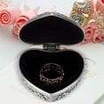 thumbnail image 4 of Caja de joyería clásica Vintage antigua con forma de corazón, anillo, baratija pequeña, organizador de almacenamiento, cofre, regalo de Navidad, plata, 4 of 5