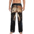 thumbnail image 1 of Balery Urban Bear With Headphones Pantalones de pijama para hombre, pijama ultraligero, pantalón de descanso-X-Large, 1 of 6
