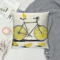 thumbnail image 2 of Creowell Yellow Lemon Bicycle Pillowcase Inspirational Quote Words Animal Fruit Pattern Home Decorative Super Soft Throw Pillow Case Cushion Cover, 2 of 5