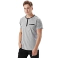 thumbnail image 4 of Purcoar Mens Casual Slim Fit Henley Shirts Long Sleeve T-Shirts, 4 of 7