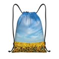 thumbnail image 1 of Xecao Blooming Sunflower Field Pattern Sports Drawstring Backpack - String Swim Gym Bag with Wet Proof Pocket for Women&Men-Small, 1 of 6