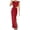 Red, variant on IROINNID Women's Sleeveless Solid Color Sheath Dress Summer Slit Backless Dresses Round Neckline Full-Length Dress