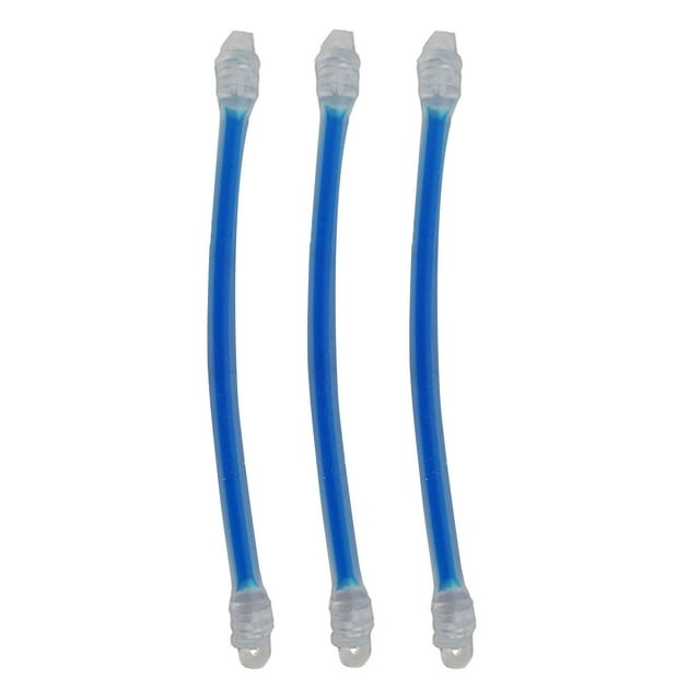 Set of 3 Replacement Long Tennis Vibration Dampener | Tennis Shock Absorber for Strings - Lightweight & Practical - Choose Colors Blue