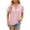 Pink-A, variant on Penkiiy Women's V Neck Shirts Country Casual Short Sleeve Summer Hollow Out Button Down Blouse Tops Loose Fit 2XL Black