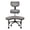 Gray, variant on Meditation Cross Legged Chair, ADHD Chair with Height Adjustable Backrest, Criss Cross Desk Use with Footrest and Wheels for Home Office, Flexible Design for Fidgety Sitters