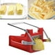 thumbnail image 4 of Cortadora de patatas fritas con fritura de patatas fritas | Pelador 3 en 1 de acero inoxidable y plástico, cortador manual de vegetales, 2 cuchillas intercambiables | Rojo, antideslizante, 18x8x5cm, 4 of 8