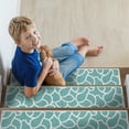 thumbnail image 3 of SussexHome Stone Design 9" X 28" Stair Treads - 70 % Cotton Anti-Slip Carpet Strips for Indoor Stairs-Easy to Install Stair Treads with Double Adhesive Tape-Safe, Extra-Grip, 4-Pack-Teal, 3 of 9