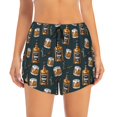 thumbnail image 2 of Balery Cigar Pantalones cortos deportivos para mujer con forro y dos bolsillos, elásticos, para entrenamiento, gimnasio, yoga-X-Large, 2 of 7