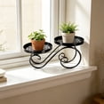 thumbnail image 4 of YuanGuangQ Double Tier Iron Plant Stand, European Style Floor Standing Flower Pot Display Rack, Sturdy Plant Storage Shelf for Living Room Balcony Window Sill Home Use, 4 of 6