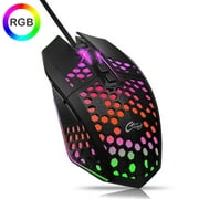 EySHp RGB Gaming Mouse, Wired PC Gaming Mouse, Ergonomic Gaming Mice with Fastest Gaming Switches, 8000 Adjustable DPI Optical Sensor, 7 Programmable Buttons