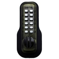 Lockey M-210-AB-EZ Mechanical Keyless Deadbolt Ez Mount Plate Lock - Antique Brass Finish