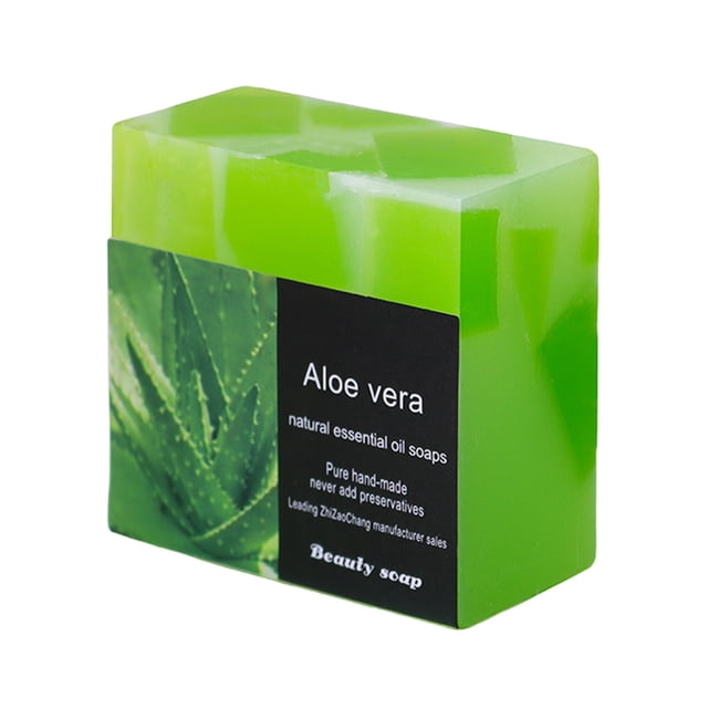 Jabón artesanal con aceite de aloe vera para rostro y cuerpo, limpieza de hiperpigmentación, jabón natural artesanal, suave para todo tipo de piel, para hombres y mujeres.