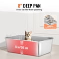 thumbnail image 2 of KFFKFF Cat Litter Box, 8-inch Depth, XL Size, Stainless Steel, Includes Scoop, Broad Filter Foot Board & Tall Sides, Enclosed Design for Odor Control, Simple Cleaning, Suitable for Larger Cats, 2 of 9