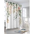 thumbnail image 3 of Boanket Polyester Fabric Sage Green Eucalyptus Shower Curtain, Vintage Spring Floral Leaves Waterproof Bathtub Curtain Bathroom Decor Set with Hooks 54 x 78 Inches,, 3 of 6