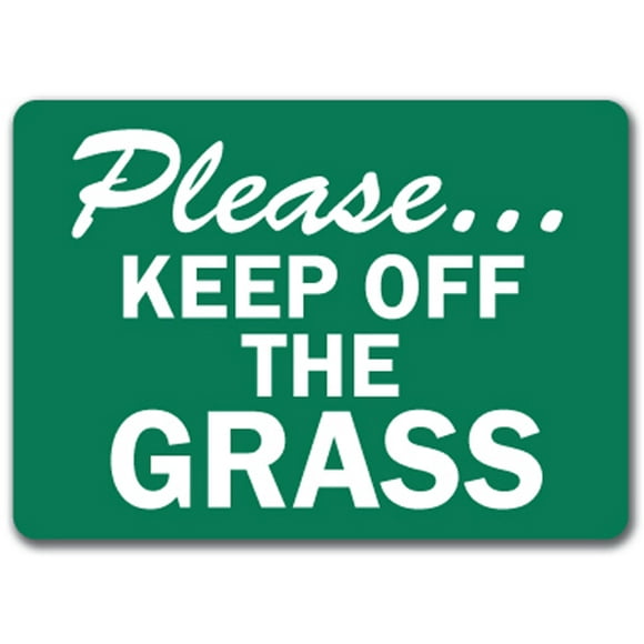 Please.Keep Off The Grass Trespassing Property Sign - 10" X 14" OSHA Safety Sign