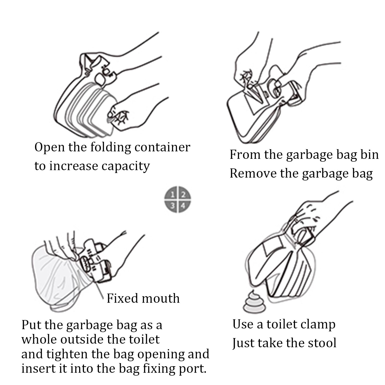 Pet Portable Poop Scooper, 1 Clip & 1 Garbage Bag Included, Beige Small Size - Compact Design, Easy to Carry for Outdoor Walks, Hiking, Traveling with Dogs