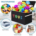 thumbnail image 4 of VICTORICH Extra Large Child Collapsible Toy Storage Fabric 32 gal Kids Room Toy Chests, Black, 4 of 9