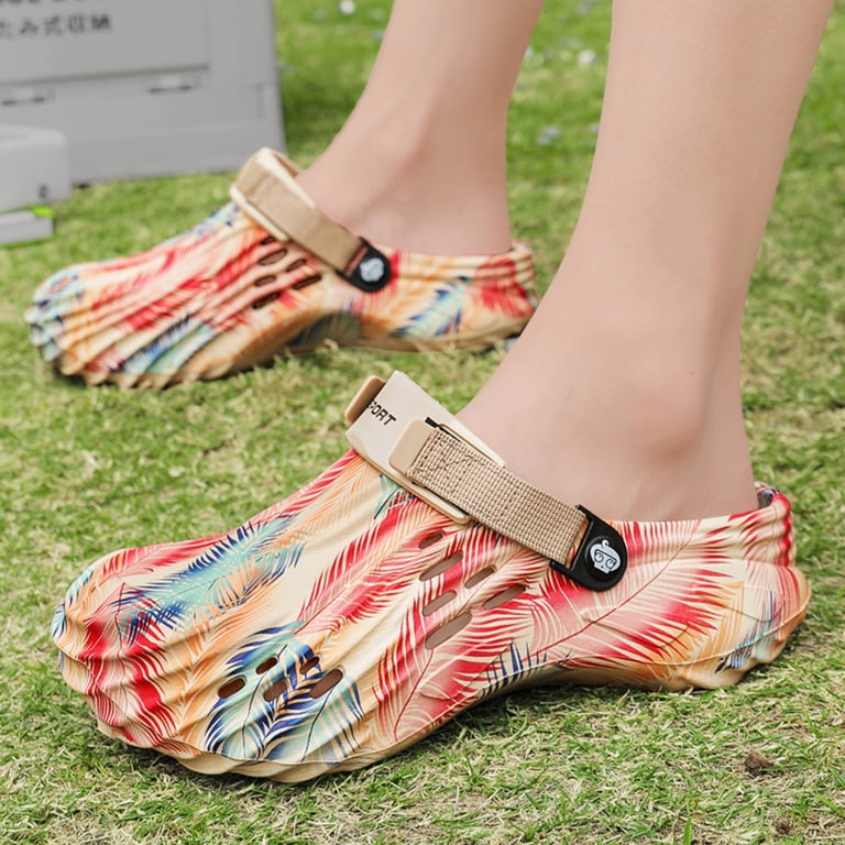 Men\'s Patterned Slip-On Sandals CROCS Marble Slip On Sandals Orange Pink Tie Dye MENS 11  main image 4