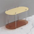 thumbnail image 6 of 2 Tier Bathroom Storage Rack Shower Shelf, Makeup Organizer Desktop Container Counter Vanity Tray for Perfumes Cosmetic Lotions Dresser Beige Brown, 6 of 8