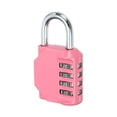 thumbnail image 1 of Candado de combinación de 4 dígitos de 3" de Uxcell, candado de combinación reiniciable de aleación de zinc a prueba de agua, rosa, 1 of 7