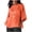Orange, variant on YUGYXL Casual Gauze Shirt for Women 3/4 Sleeve Loose Fit Linen Tops Comfy Soft Lightweight Tunic Tee Summer Vacation Blouse Orange M