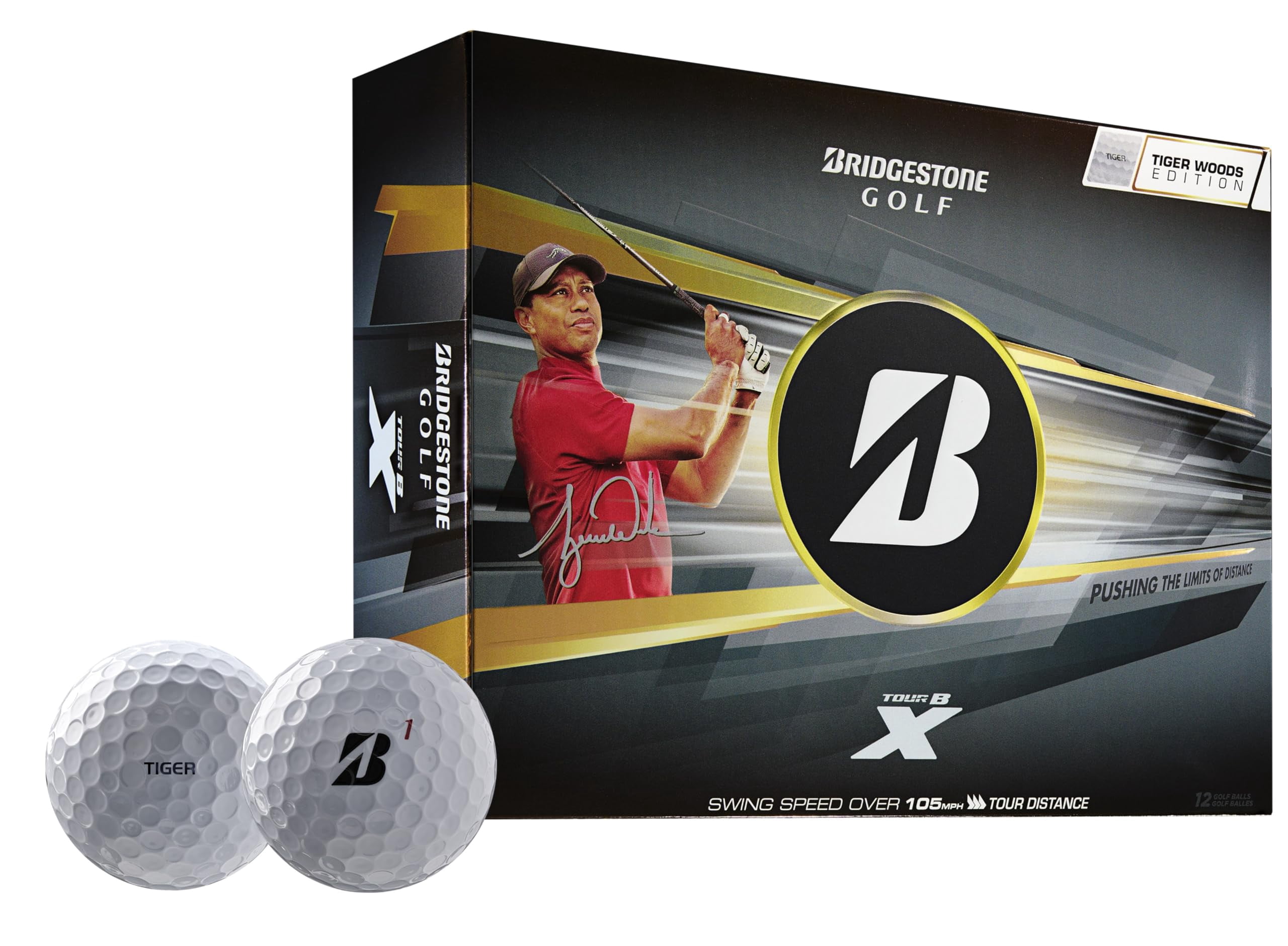Bridgestone Tour B RX 2022 Ultimate Distance Golf Balls, 12 Pack