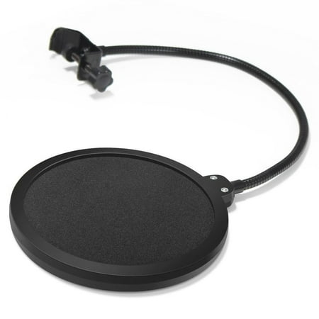 Filtre Anti-pop Microphone En U - Bonnette Pare-brise Métallique Blanc - Pour Enregistrement, Streaming Et Reconnaissance Vocale