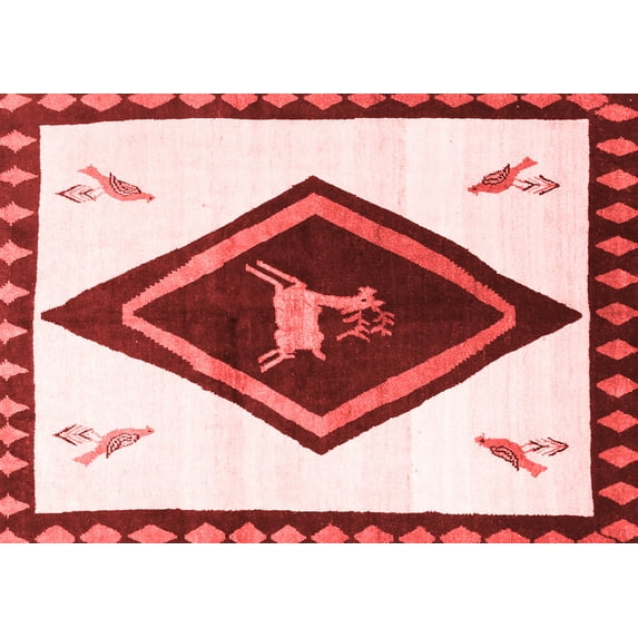 Ahgly Company Indoor Rectangle Persian Red Traditional Area Rugs, 2' x 5'