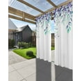 thumbnail image 3 of nqOlkjepod Outdoor Curtains for Patio Waterproof, Watercolor Eucalyptus Outdoor Privacy Panels Grommet, Spring Leaves Vintage Farmhouse Blackout Outside Curtains for Porch/Cabana 54"x84", 1 Panel, 3 of 8
