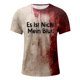 thumbnail image 4 of Halloween T Shirt Men's Casual Round Neck Blood Splatter Pattern Tops Horror Bloody Printed Short Sleeve Tops 3XL, 4 of 5