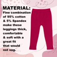 thumbnail image 2 of EMEM Apparel Leggings Unisex Boys Girls Baby Infant Medium Weight Seamless Cotton Full Ankle Length Footless Tights Pants Fuchsia 12-18 Months, 2 of 4