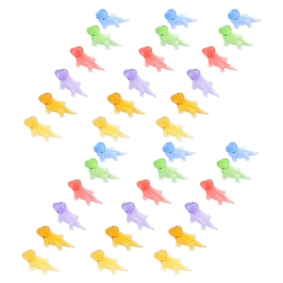 TEHAUX 36-Piece Miniature Lizard Figurines Assorted Colors Resin Glow in the Dark for Collectors and Garden Decoration