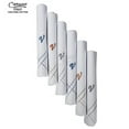 thumbnail image 4 of Caruso Italy Men's Initial Monogram V Embroidery 100% Pure Cotton Handkerchief White Base With Colored Border - Pack Of 6, 4 of 5