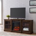 thumbnail image 3 of Manor Park Tiered Fireplace TV Stand for TVs up to 65", Dark Walnut, 3 of 8
