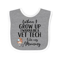 Inktastic Vet Tech Mom Veterinary Technician Girls Baby Bib